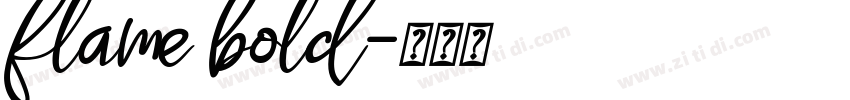 flame bold字体转换
